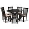 Baxton Studio Lore Sand Upholstered and Dark Brown Finished Wood 7-Piece Dining Set 168-10521-10894 - alternate 1